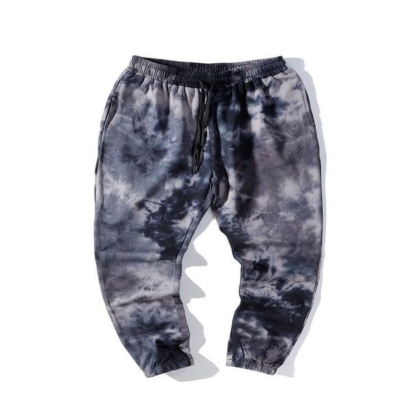 

men's pants hip hop streetwear fashion tie dye spring sweatpants women high waist trousers winter casual loose joggers sportpant, Black