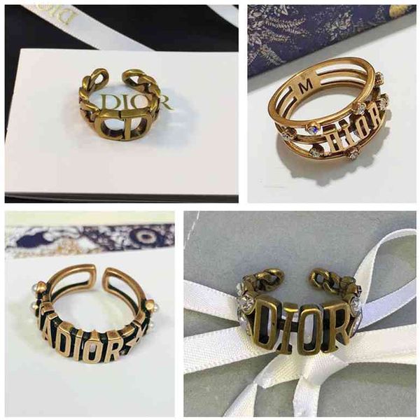 

pearl dio/christian letter d fashion stars ring same cd, Red;brown