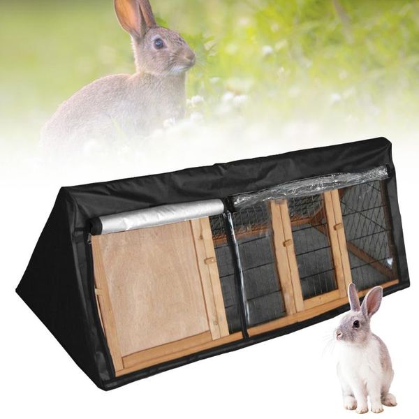 

small animal supplies protective transparent hutch cover dustproof easy install lightweight triangle anti rain folding water repellen
