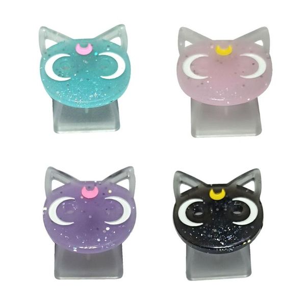 

mouse pads & wrist rests 1pc diy abs keycap backlit cute cat for mechanical keyboards height oem children's gifts