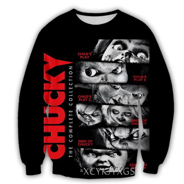 

men's hoodies & sweatshirts horror movie chucky men/women drink milk 3d printed clothing casual sport streetwear pullover s05, Black