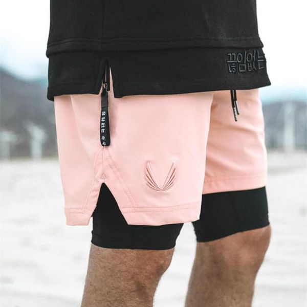 

em 1 calÃ§Ãµes respirÃ¡veis dos homens de fitness muscular novos treinamento basquete esportes ao ar livre correndo fitne men's shorts, White;black