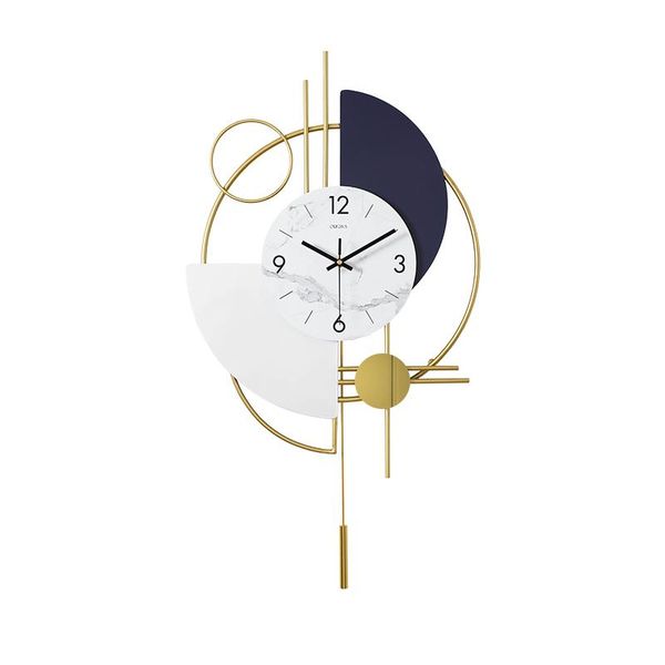 

metal silent wall clock nordic design light luxury home creative swing art reloj pared living room 50wc clocks
