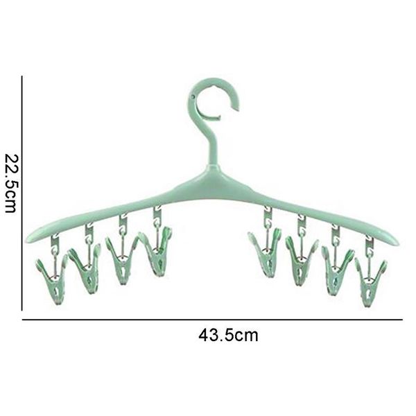 

plastic clothes hanger coat laundry storage drying with 8 clips hangers & racks