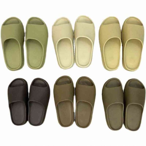 

kanye sandals slides west bone resin desert sand slippers black white slide slipper earth brown men women mens womens soot core pure enfora
