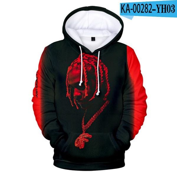 

men's hoodies & sweatshirts kids hoody boy girl clothes hip hop rapper lil durk hoodie men women sweatshirt tracksuits 3d casual hooded, Black
