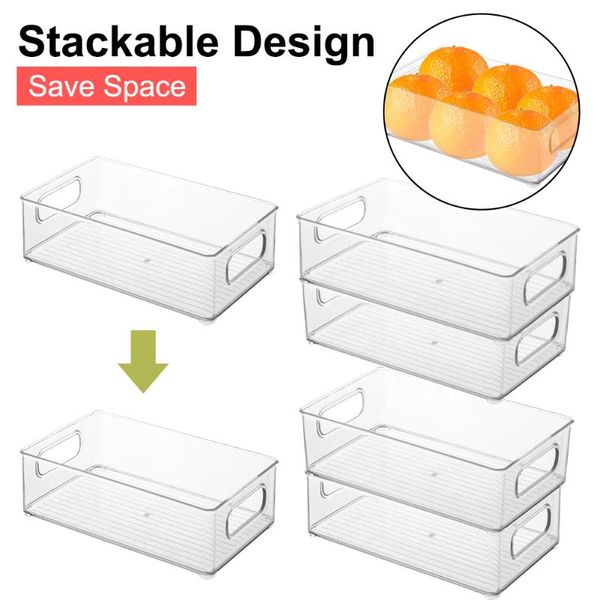 

storage bottles & jars containers organizer boxes refrigerator box plastic kitchen cabinet with handle suitable counter
