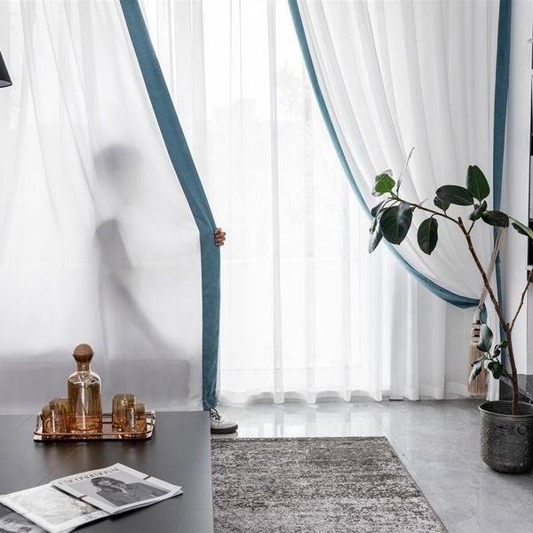 

curtain & drapes curtains for living room dining bedroom factory price white gauze bordered translucent impervious screening