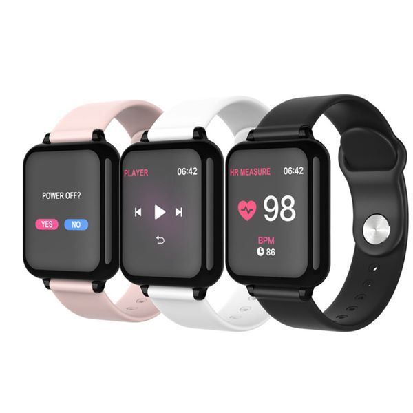 

b57 smart watch waterproof fitness tracker sport for ios android phone smartwatch heart rate monitor blood pressure functions