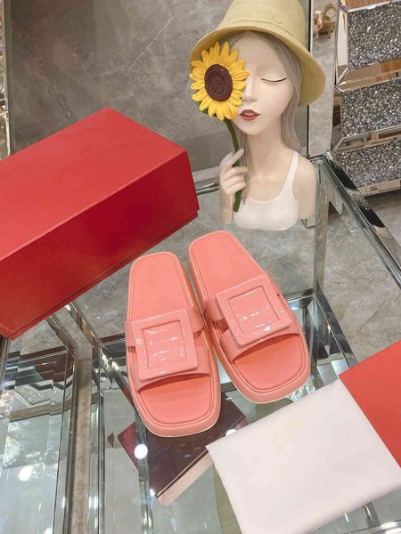 

luxury brand rhinestone open toe diamond square decor thick bottom flat shoes woman fashion beach slippers with 80% off outlet online sale, Black