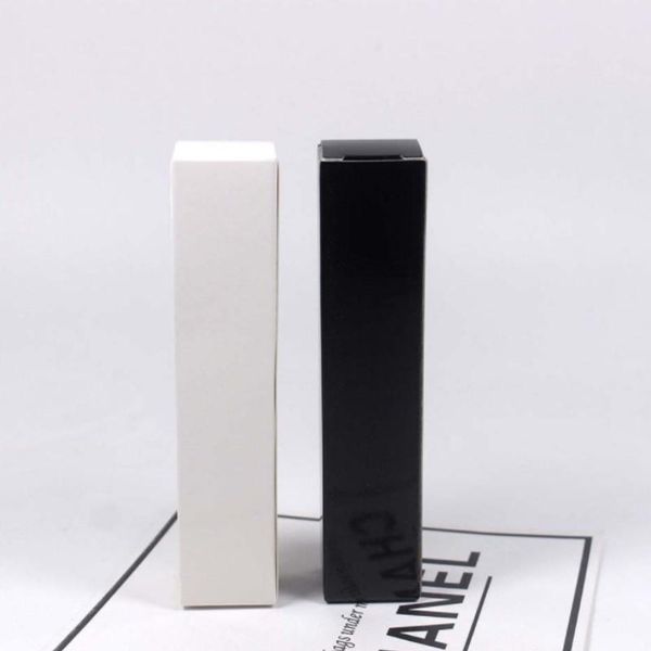 

storage bottles & jars 50/100pcs 25*117mm cosmetic black blank paper packing box of lip gloss tube, empty pack containers accessories