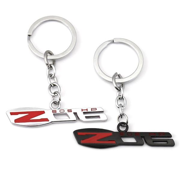 

keychains car z06 505 hp logo keychain keyring for chevrolet 2006-2013 racing corvette c5 c6 c7 zr1 stingray grand sports, Silver