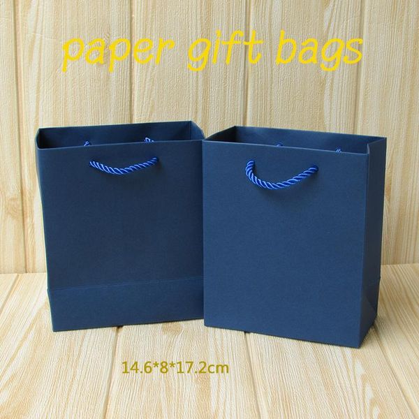 

gift wrap 5pcs bule paperboard bag specialty paper with handle jewelry bags