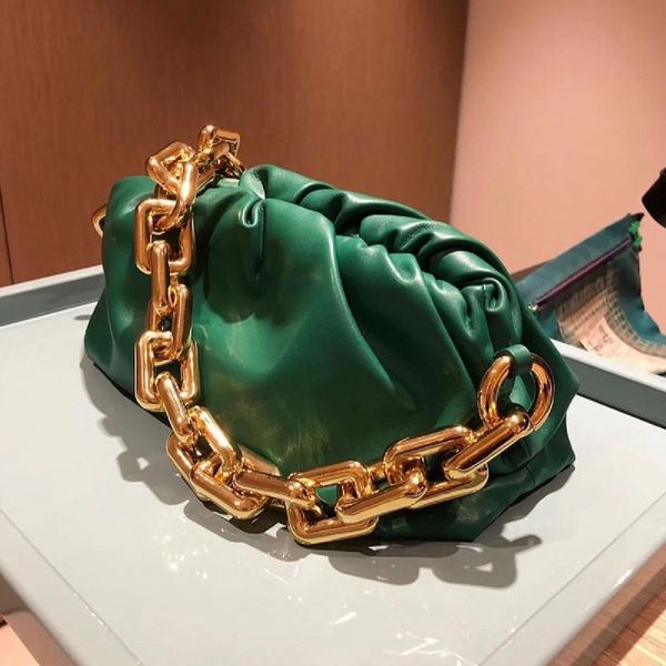 

designer bags thick chain fold cloud pack 2021 star same style dumpling women's single shoulder underarm