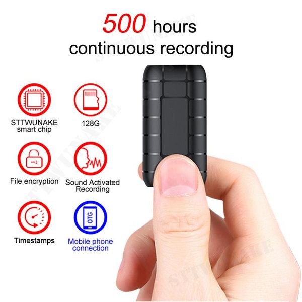

digital voice recorder sttwunake 500 hours dictaphone audio sound activated mini professional micro flash drive