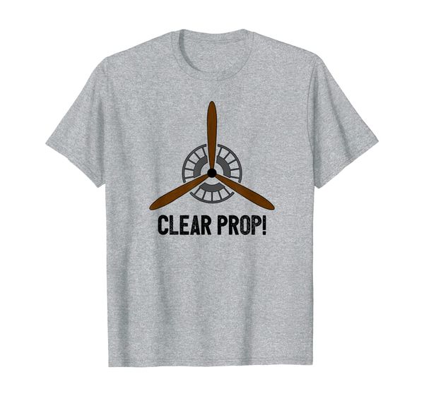 

clear prop aviation airplane pilot propeller t-shirt, White;black