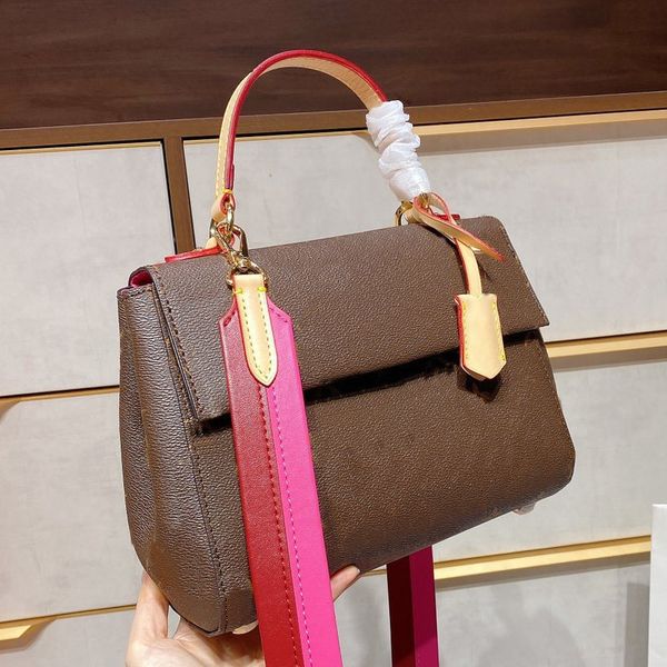 

classic handbag crossbady bags purse fashion full letter hasp hardware genuine leather removable shoulder strap, Red;black