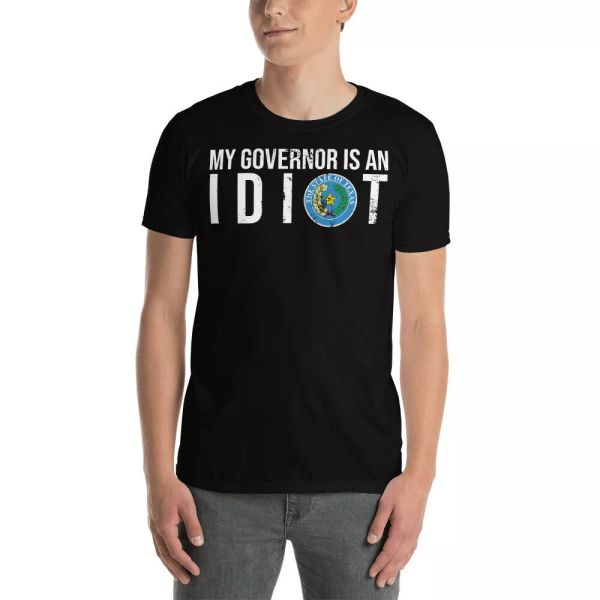 

my governor is an idiot texas state triggered om political shirt, White;black