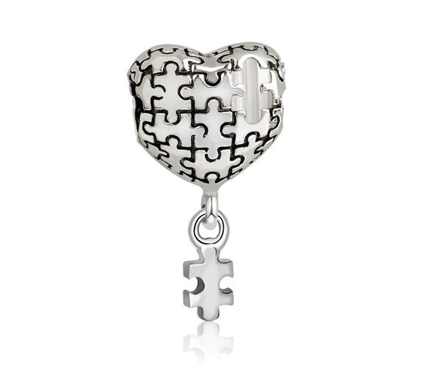 

fits pandora bracelets 20pcs heart puzzles enamel tulip dangle charms fits pandora charms bracelet crystal beads for jewelry making 925 ster, Black
