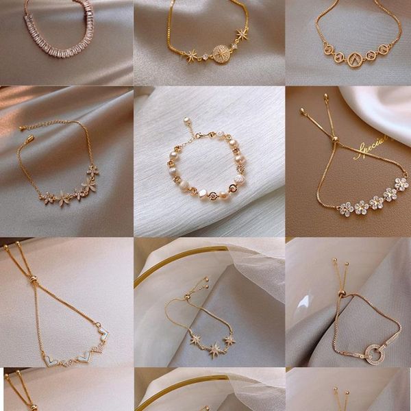 

beaded, strands strawberry crystal beaded pearl bracelet for women - multiple style, Black