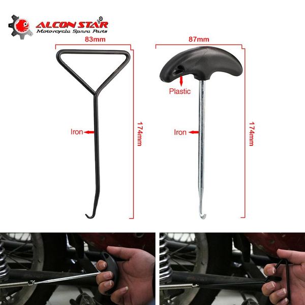 

exhaust pipe alconstar- motorcycle stainless steel bicycle t-handle stand spring hook puller tools motocross dirt bike atv scooters