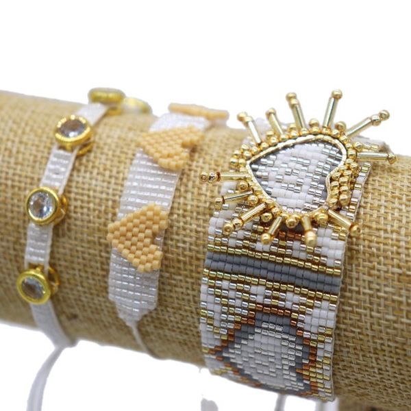 

charm bracelets grapes miyuki for women pulseras mujer moda 20213d heart couple bracelet femme crystal jewelry boho chic handmade, Golden;silver