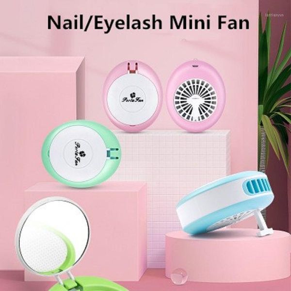 

eyelash nail mini fan polish grafting dryer with mirror usb multi-function beauty tools1