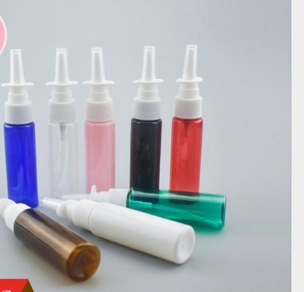 2022 Nuovo 15ml Amber Vuoto / Cancella / Bianco / Blu Spray nasale in plastica, Bottiglia per animali domestici