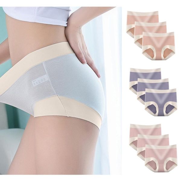 

women's panties briefs for women sports underpants slim hip shorts low waist lingerie underwear breathable soft lady brief, Black;pink