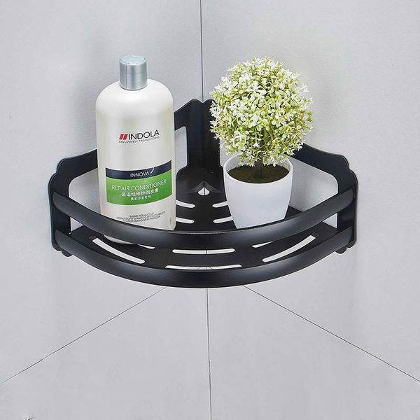 

bathroom shelves aluminum black corner basket products shampoo holder cosmetic storage racks shower caddy bath accessories