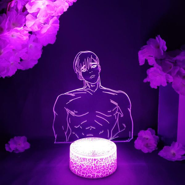 

night lights sangwoo kawaii led anime lamp yaoi bedroom decor color changing manga art killing stalkings nightlight hologram lighting bl