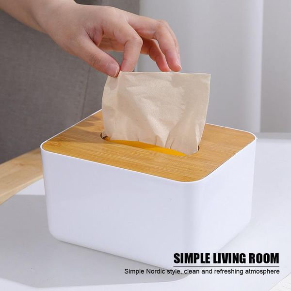 

tissue boxes & napkins box wooden cover toilet paper solid wood napkin holder case simple stylish dispenser home car organizer