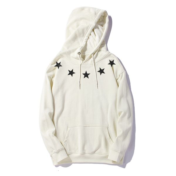 

hoodie arrival fashion sweatshirt casual full pentagram hooded none cotton hip hop men's fleece hoodies men 1i12, Black