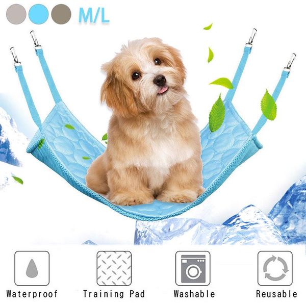 

cat beds & furniture pet hanging cooling summer double- sided available cool breathable mat hammock for dog cats products