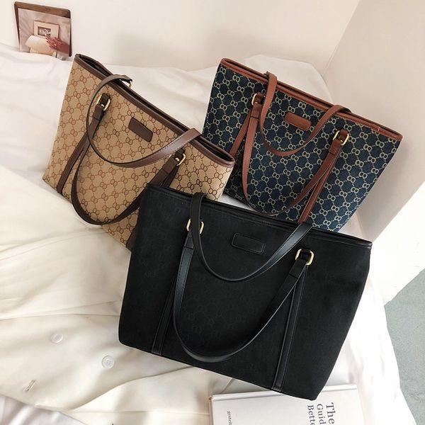 

70% s tote large capacity new bag one shoulder denim texture bag