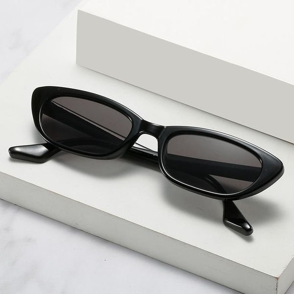 

sunglasses designer fashion small size cat eye women, White;black