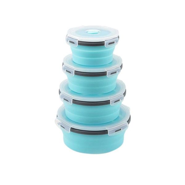 

silicone collapsible storage containers set with lids round lunch microwave er dinnerware sets