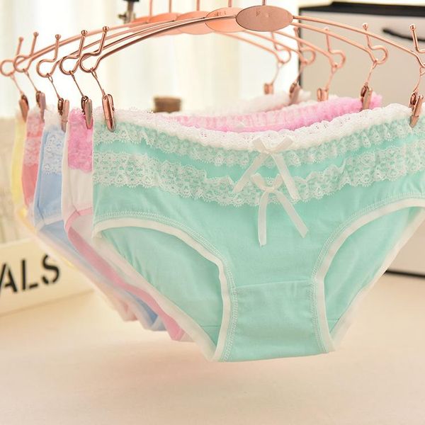 

panties 5pcs 10 colors kids short briefs candy color girls lace underwear cotton for children underpants, Camo