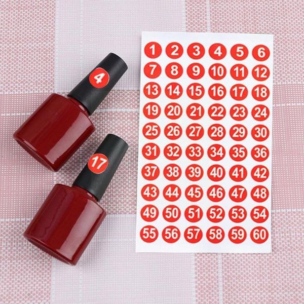 

nail art kits digital number stickers label for polish color varnish waterproof gel numbering marking tools manicure 1-300 woman l8h3