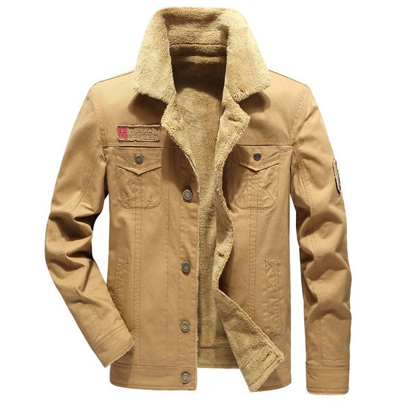 

fashion jacket old men's cashmere wash winter large warm, Black;brown