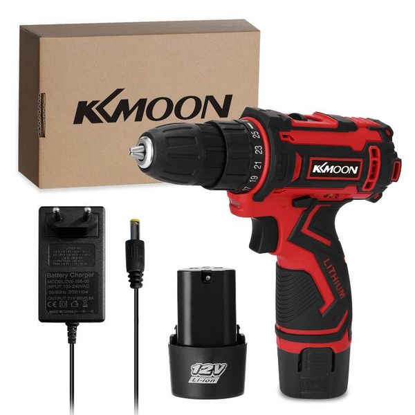 

kkmoon 12v cordless drill electric screwdriver lithium battery wireless rechargeable hand drills brush motor home diy power tool professiona