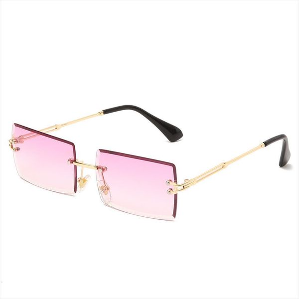 

fashion rimless sunglasses women small square sun glasses brand design metal sunglass uv400 shades eyewear, White;black
