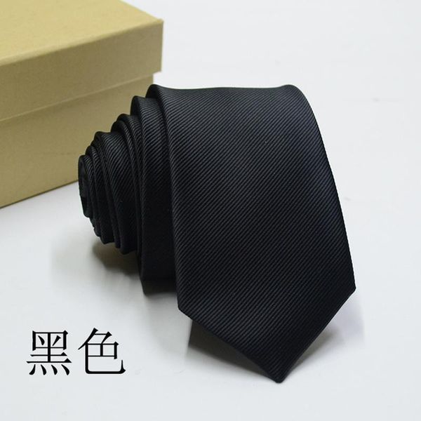 

bow ties fashion pinstripe twill men's tie high-density solid color multi-color business formal wear wedding accessories, Black;gray