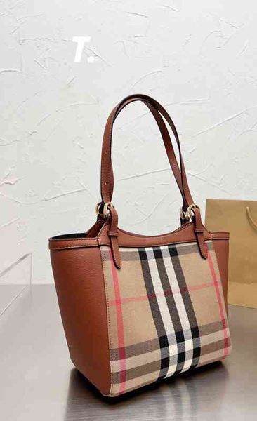 

handbag home b full printed jacquard single shoulder portable tote bag color matching grid canvas shopping bucket beach women, Black;red
