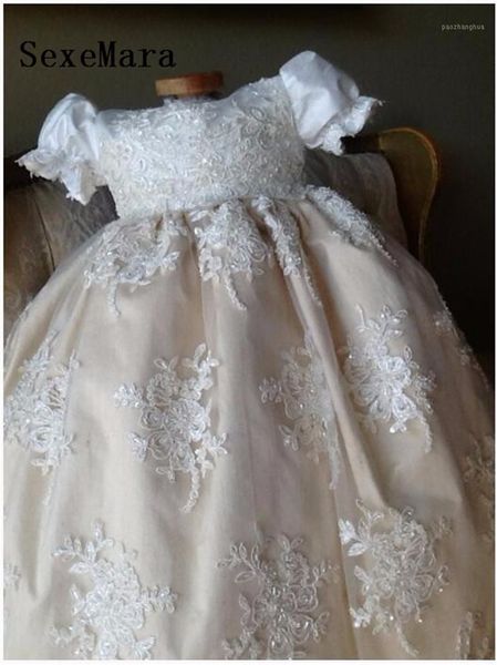 

noble baby infant christening gown robe lace crystals girls baptism dress kids birthday size 0-24 month with bonnet girl's dresses1, Red;yellow