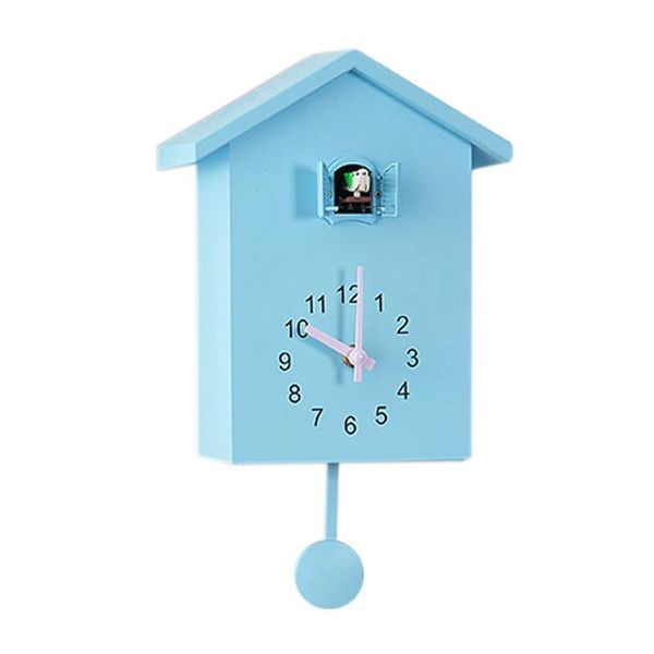 

wall clocks cuckoo clock clock- movement chalet-style , minimalist modern design blue