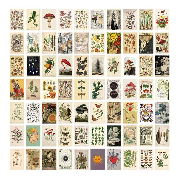 

wall stickers aesthetic for girls gift diy living room art postcard picture home decor collage kit background rectangle dormitory print