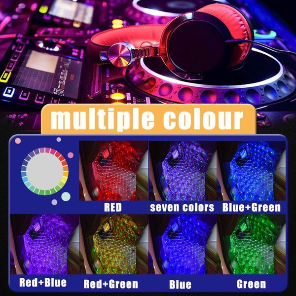 

interior&external lights car colorful usb led 4 in 1 sound control interior ambient star light atmosphere lamp decoration accessories univer