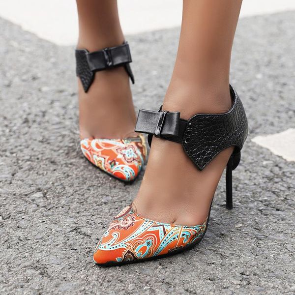 

karin arrivals plus size 48 pointed toe brand party heels summer women shoes woman sandals female, Black