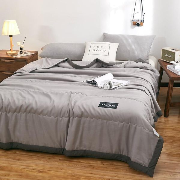 

comforters & sets pure color washed cotton summer quilt for student dormitory soft refreshing and comfortable suitable home